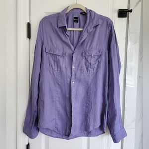 Hugo Boss linen mens shirt S